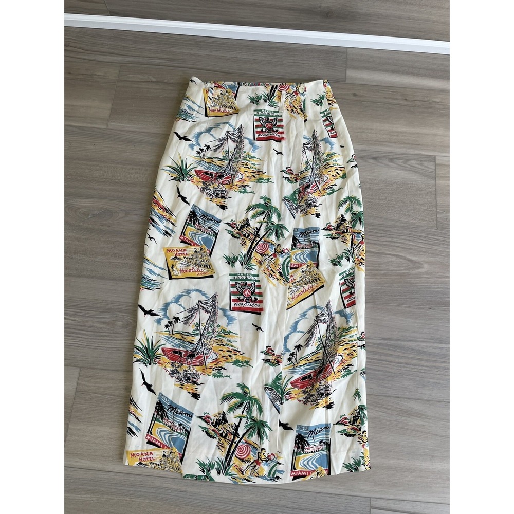 Vintage Nine Exclusively Seiferts Made In USA Hawaiian Printβ Wrap Skirt Size 4